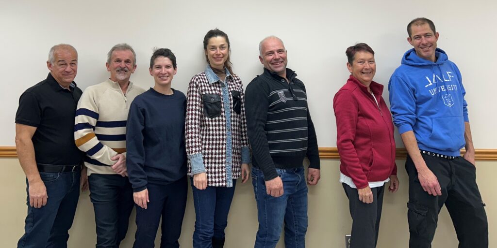 René Mercier, Sylvio Therrien, Alexandra Boisvert, Sarah Alyson Poulin, Jimmy Gagnon, Jocelyne Fillion et Philippe Bergeron